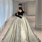 Hepburn Style Toasting Bride's Haute Couture Dress