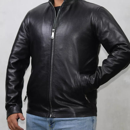 Black Leather Jacket – Plain – GCI-BLK