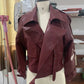 Loose Lapel Leather Cropped Jacket for Women