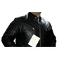 Eagle Black Leather Jacket in Sheep Leather