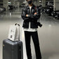 Korean Chic Double Zipper Men's PU Leather Jacket