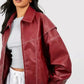 Casual Oversized Leather Jacket Women Fashion