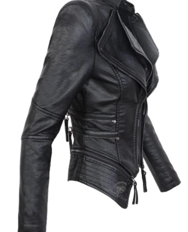 Gothic Black Faux Leather Jacket